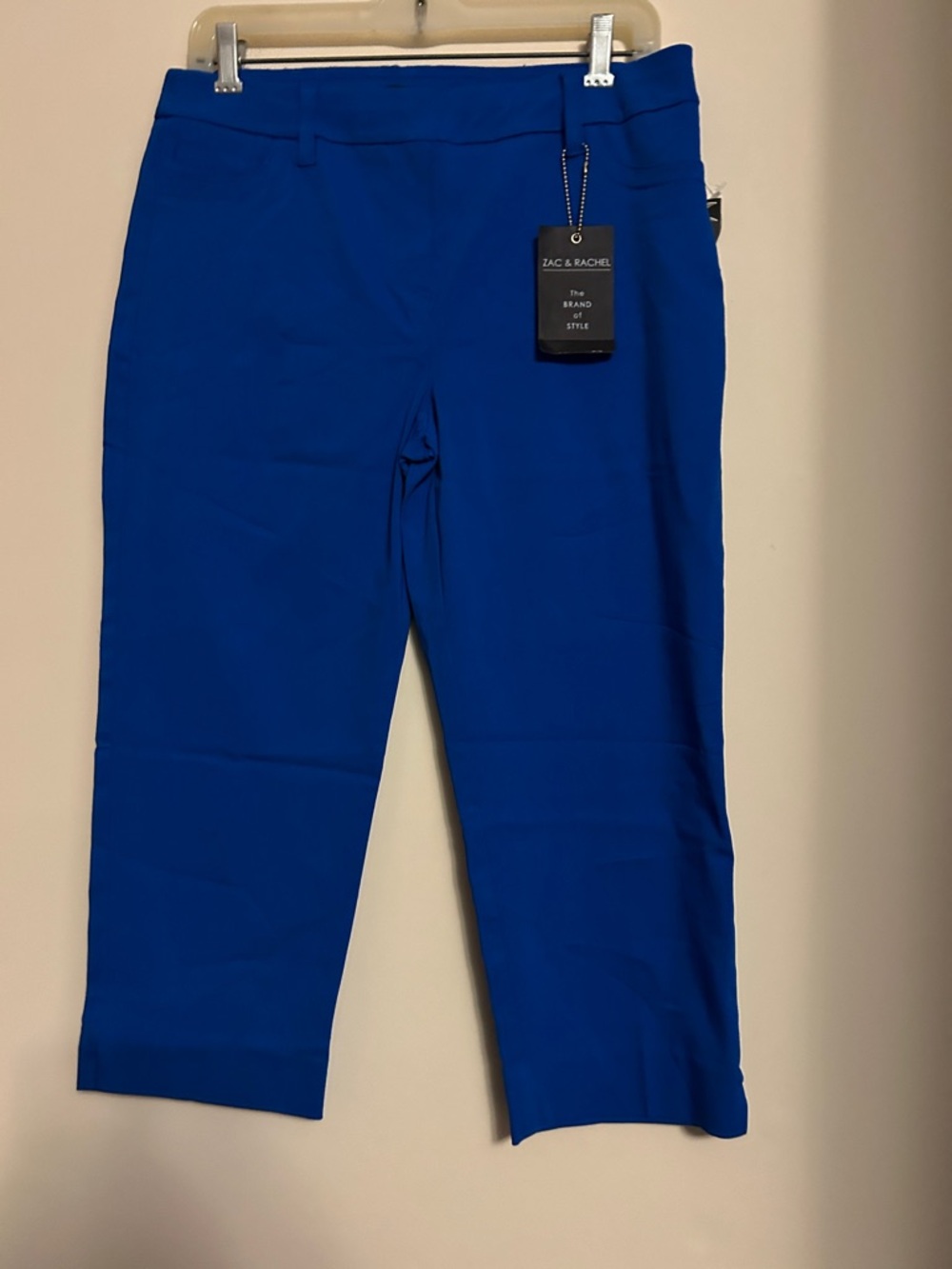Zac& Rachel lapis blue rayon/nylon pull on capris size 8 new with tags
